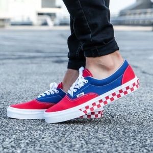Vans Era Red/Blue Checkerboard NWT 8.5M 10W
